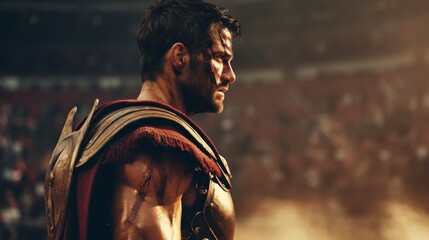 gladiator with battle suit in high quality