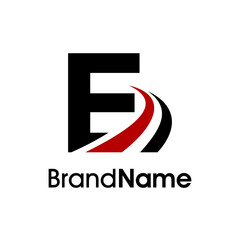 Simple Initial E Road Logo