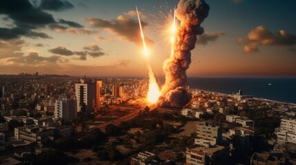 bombing attack on the city