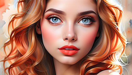 Obraz premium Harmony of Colors: Exploring the Diverse World of Multicolored Lipstick Beauties.(Generative AI)