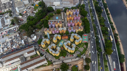 Aerial view of the city of São Paulo 