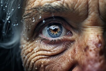 シニア女性の目,Generative AI AI画像