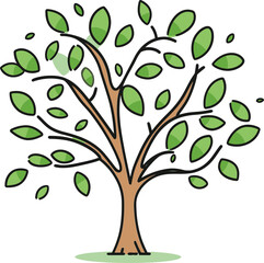 Leafy Legends Handcrafted Tree Vector ShowcaseForest Fragments Artistic Tree Vector Array