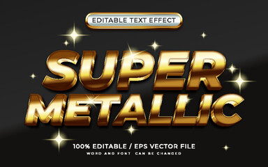 Super Metallic Shiny 3D Editable Text Effect