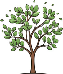 Botanical Melodies Illustrated Tree Vector SymphonyRustic Harmony Hand-Drawn Tree Vector Ensemble