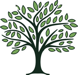 Sylvan Symphony Handcrafted Tree Vector CompositionEnchanted Forest Sketches Illustrated Tree Vectors