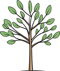 Arboreal Odyssey Illustrated Tree Vector JourneysBotanical Charms Hand-Drawn Tree Vector Gallery