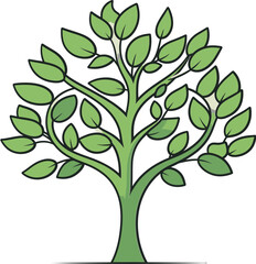 Natural Elegance Illustrated Tree Vector ShowcaseWhimsical Woodwork Artistic Tree Vector Compilation