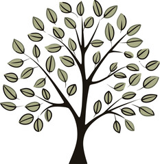 Arboreal Artistry Handcrafted Vector MasterpiecesTranquil Treetops Hand-Drawn Tree Vector Portraits