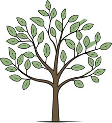 Obraz premium Whispering Forest Handcrafted Tree VectorsOrganic Beauty Hand-Rendered Tree Vector Collection