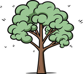 Whimsical Woodwork Illustrated Tree Vector SketchesEnchanted Echoes Artistic Tree Vector Resonance