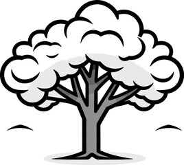 Rustic Retreat Illustrated Tree Vector SanctuaryArboreal Impressions Hand-Rendered Vector Trees