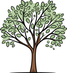 Enchanted Echoes Artistic Tree Vector EchoesSylvan Stories Handcrafted Tree Vector Stories