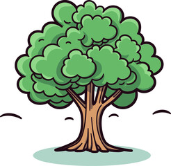 Whimsical Woodland Illustrated Tree Vector WoodlandEnchanted Essence Artistic Tree Vector Essence