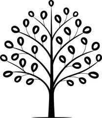 Sylvan Silhouette Handcrafted Tree Vector ShadowsRustic Reverberation Hand-Drawn Tree Vector Echo