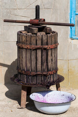 Wine making. Technology of wine production in Moldova. The ancient folk tradition of grape...