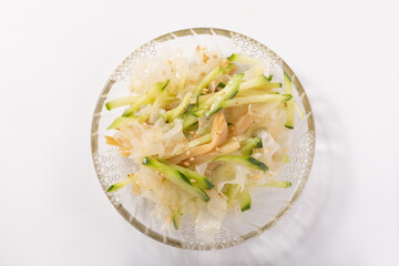 白キクラゲとキュウリ、メンマの中華サラダ