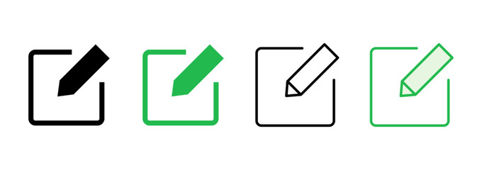 Edit icon set. edit document icon. edit text icon. pencil. sign up