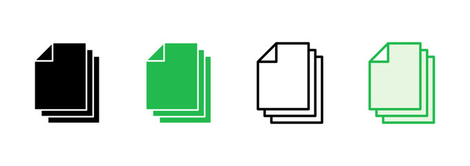 Document icon set. Paper icon. File Icon