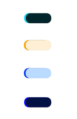 Moon logos buttons dark and light on a transparent background