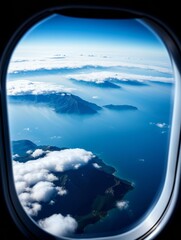 Fototapeta premium Airplane Window View