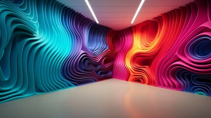 A mesmerizing 3D effect brings the plain wall to life, as vibrant colors dance across its textured surface under the gaze of an HD camera.