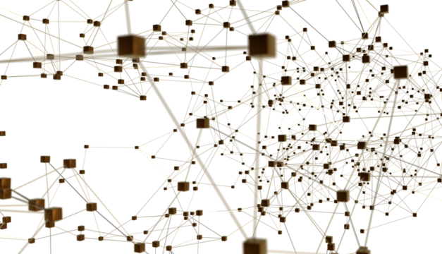 Abstract digital background of points and lines. Glowing plexus. Big data. Network or connection.