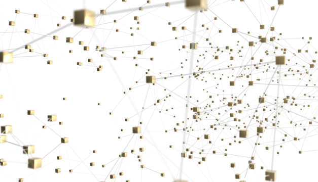 Abstract digital background of points and lines. Glowing plexus. Big data. Network or connection.