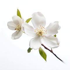 Naklejka na ściany i meble white flower isolated on white