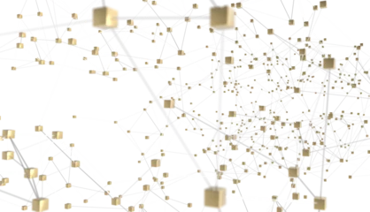 Fototapete network shape. Abstract 3D render © vegefox.com