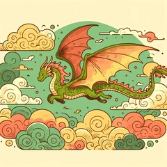 Obraz na płótnie Canvas 辰・龍・竜・ドラゴン,dragon