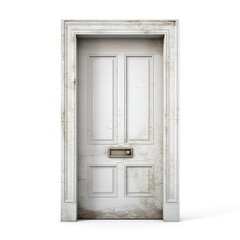 white wooden door
