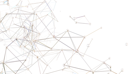 Abstract digital connection dots and lines. Technology background. Network connection structure. Plexus effect. 3d