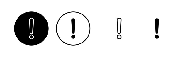 Exclamation danger icons set. attention sign icon. Hazard warning attention sign. icon alert. Risk - obrazy, fototapety, plakaty
