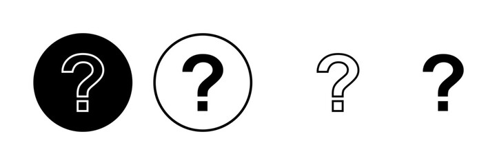 Question Icons set. Question mark sign. help icon. Faq