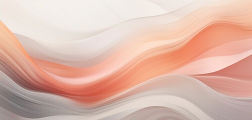 Obraz premium A white and grey background adorned with abstract patterns, gently touched by soothing peach hues, creating a light and calming vector canvas for your desktop.