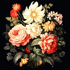 Zelfklevend Fotobehang floral background,Generative AI © thanomsak