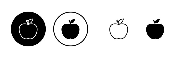 Apple icons set. Apple vector icon
