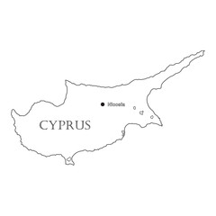 Cyprus map icon