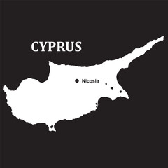 Obraz premium Cyprus map icon