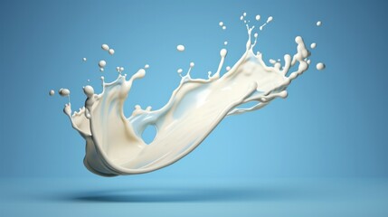 Obraz na płótnie Canvas Splash of milk with clipping path. 3D illustration, milk, liquid, drink, splashing, motion, dairy, beverage, cream, white, fresh, food, freshness, drop, Gen AI.