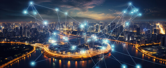 Obraz premium 5G, 6G, Big data wireless network, high speed internet, cloud computing or connect diagram technology, Data storage, service, synchronize, online, financial, Connectivity global, smart city, Gen AI