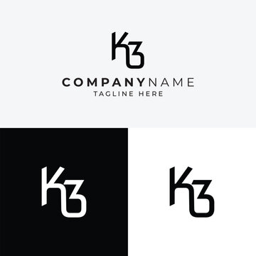  K3 initials vector monogram logo and iconic symbol