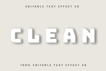 Clean Editable Text Effect 3D Emboss Cartoon Style