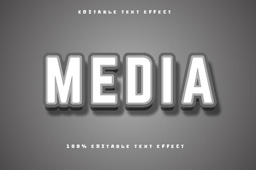 Media Editable Text Effect Emboss Cartoon Style