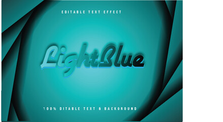 Light Blue Editable Text Effect Emboss Cartoon Style