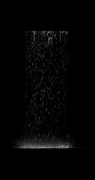 Large Dripping Water 8 3811  (rain) on black background, Slow motion (120 FPS) 2K