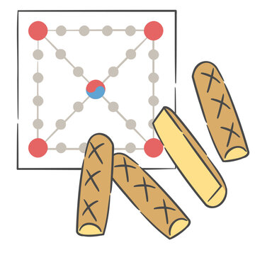 윷놀이 일러스트