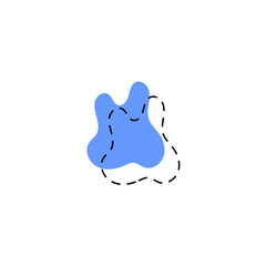 dark blue blob set blue