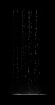 Large Dripping Water rain background. water droplets, splashes on a black background, rain effect